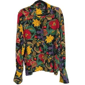Vintage JBH 100% Silk Blouse Size L